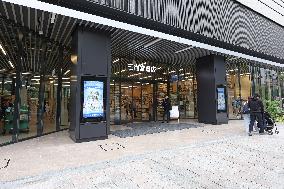 Exterior and sign of Sanseido Bookstore